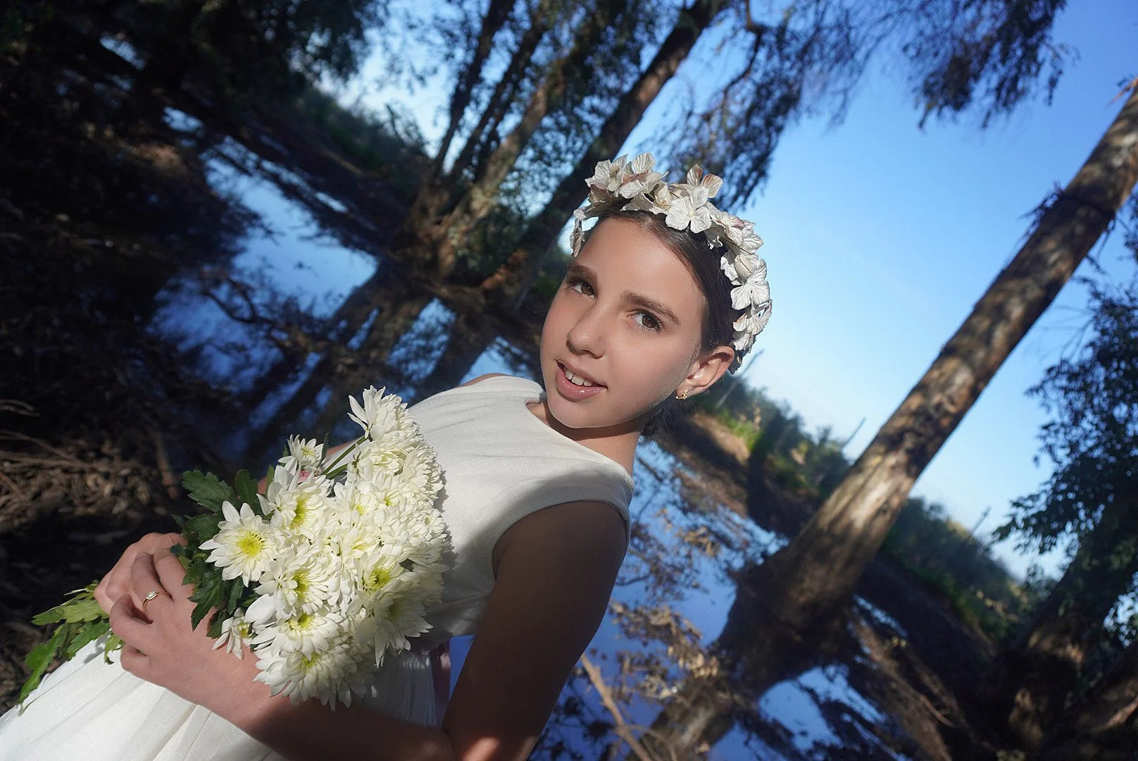 Retrato embarazada sesión maternidad estudio