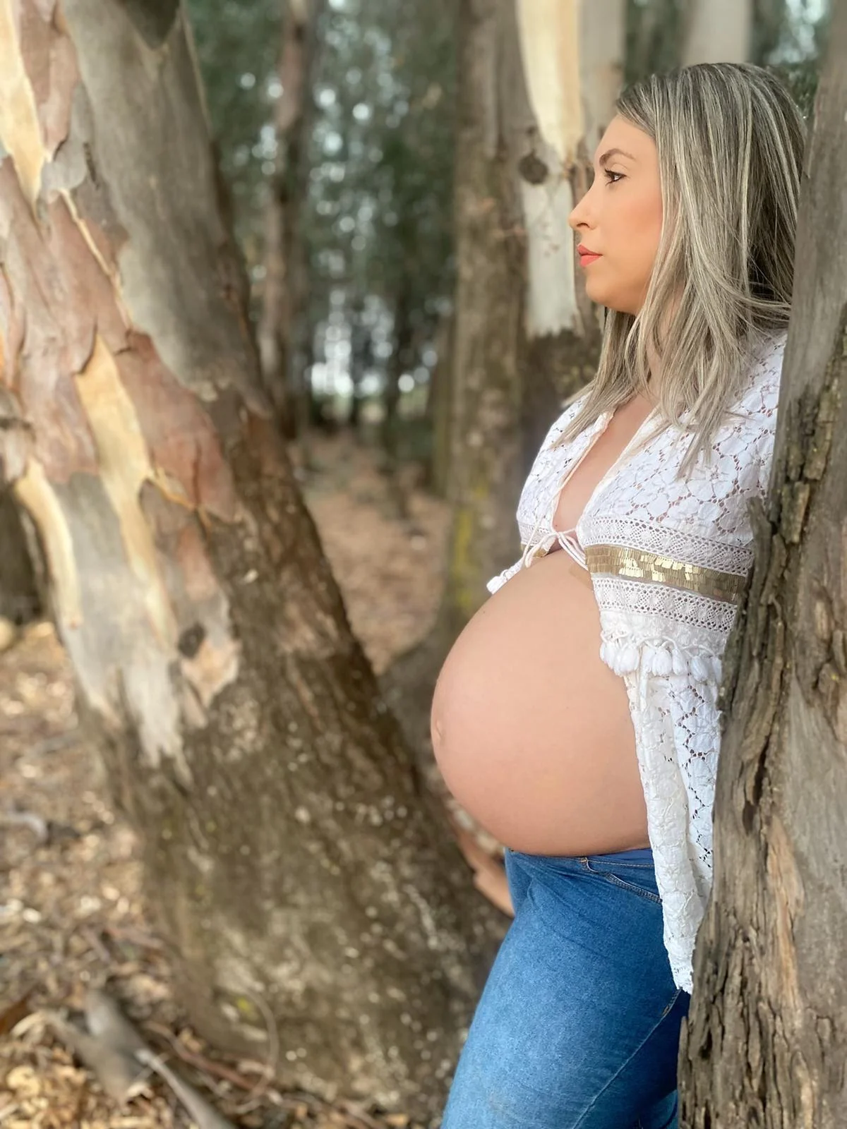 Retrato embarazada sesión maternidad