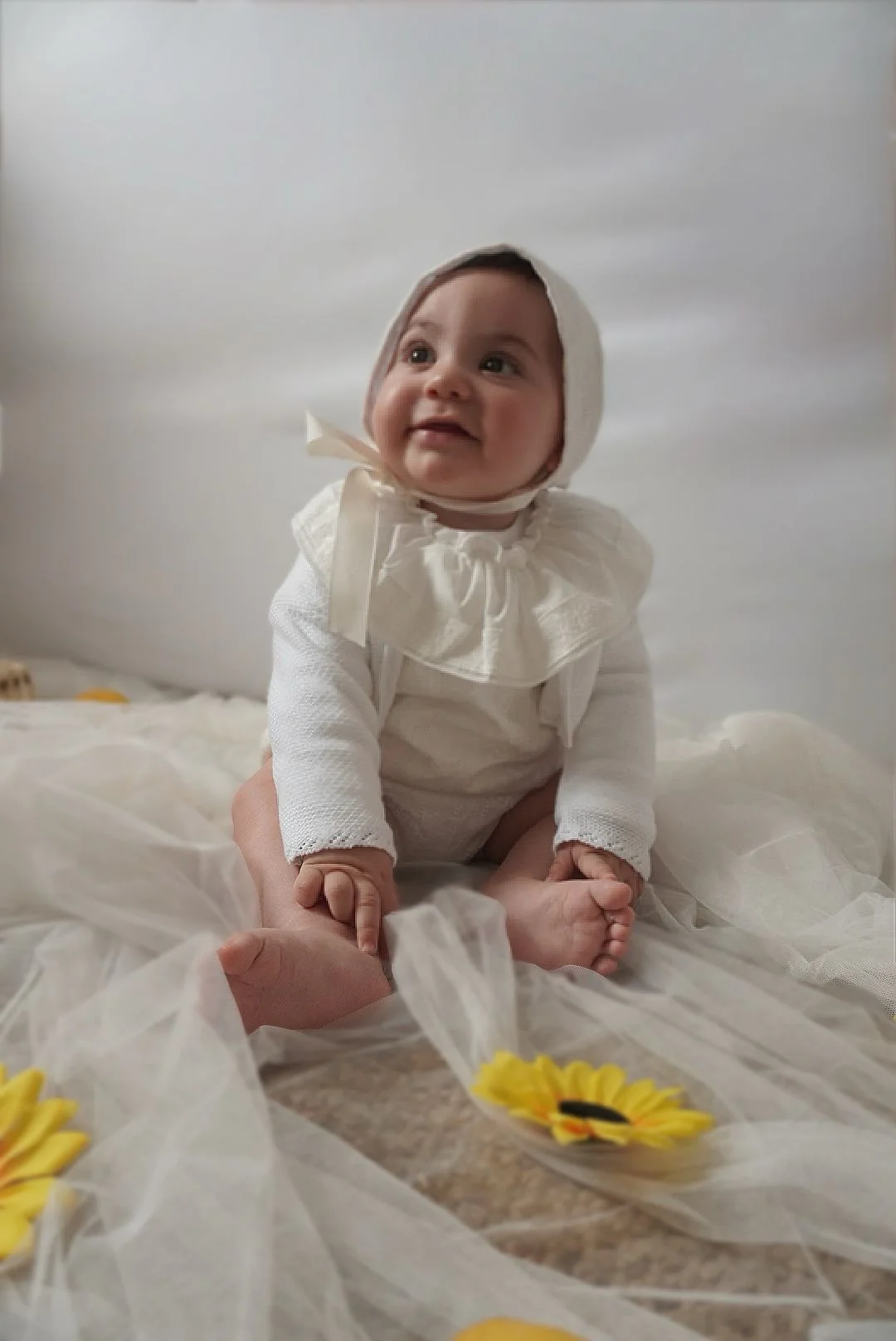 Fotografía newborn bebé durmiendo con props